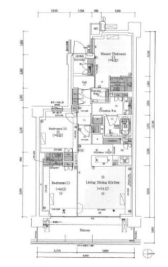パークシティ高田馬場 1階 間取り図