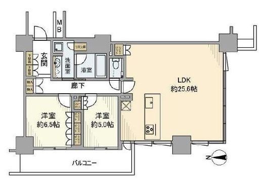 プライムパークス品川シーサイド ザ・タワー 9階 間取り図