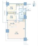 プライムパークス品川シーサイド ザ・タワー 9階 間取り図