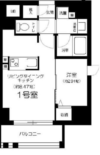 GRANSITE千代田水道橋 (グランジット千代田水道橋) 801 間取り図