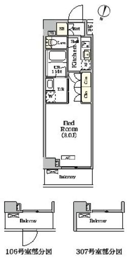 ARKMARK世田谷砧 (アークマーク世田谷砧) 407 間取り図