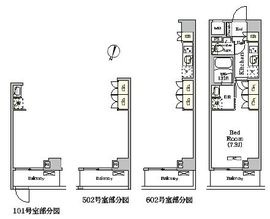 ARKMARK世田谷砧 (アークマーク世田谷砧) 502 間取り図