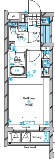 ガリシア文京本駒込 6階 間取り図