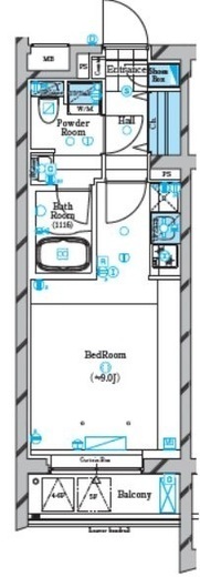 ガリシア文京本駒込 5階 間取り図