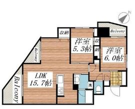 ジオ・イニシア田端 8階 間取り図