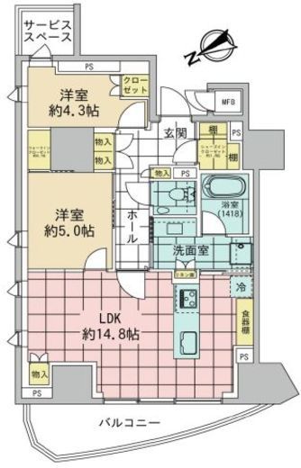 パークコート北青山 3階 間取り図