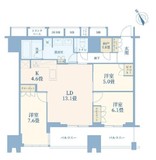 プラウドタワー渋谷 9階 間取り図