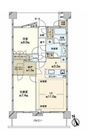 中野坂上パークホームズ 7階 間取り図