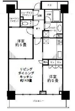 ベイクレストタワー 5階 間取り図