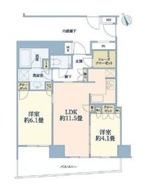 イニシア横浜桜木町 8階 間取り図