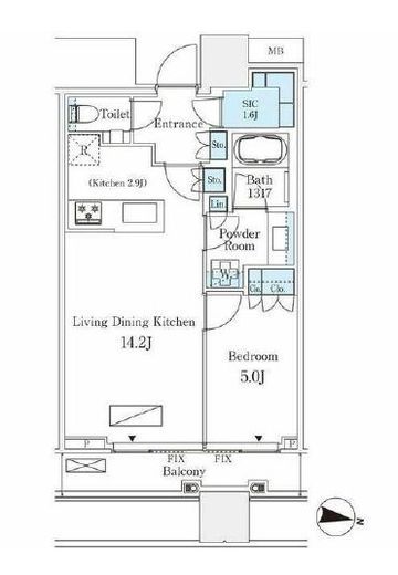 パークコート渋谷ザタワー 18階 間取り図