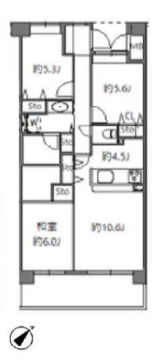 アソシエール溝の口 13階 間取り図