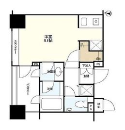 クオリア広尾 4階 間取り図