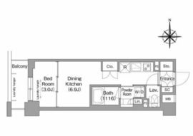 メトロステージPLUS中野弥生町 403 間取り図