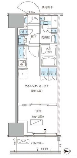 パークアクシス品川天王洲アイル 106 間取り図
