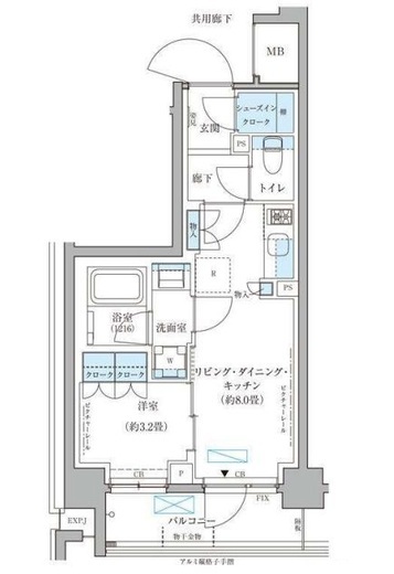 パークアクシス文京本郷 406 間取り図