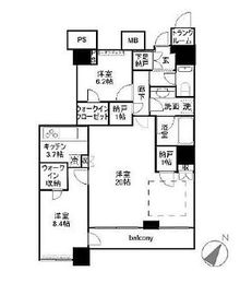 ザ・東京タワーズ シータワー 47階 間取り図