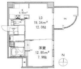 モンテヴェルデ神楽坂弐番館 603 間取り図