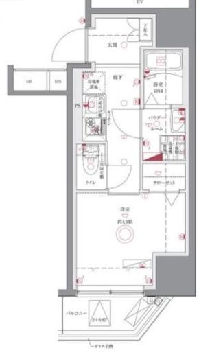 AZEST武蔵小杉 5階 間取り図