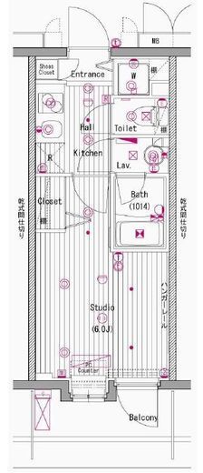 グランド・ガーラ横濱元町 8階 間取り図