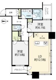 クレストプライムタワー芝 13階 間取り図