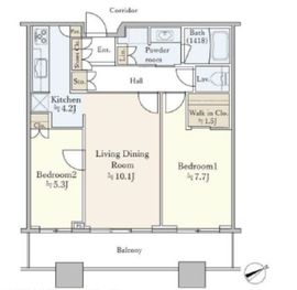芝浦アイランド グローヴタワー 6階 間取り図