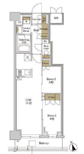 RJRプレシア大森北 606 間取り図