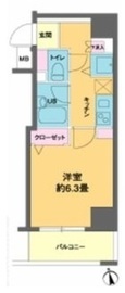 カスタリア新富町3 901 間取り図