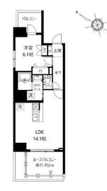 アクア北品川 402 間取り図