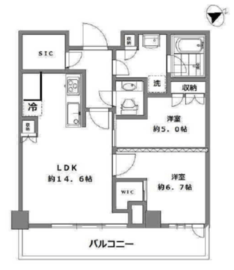パークコート神宮北参道ザタワー 19階 間取り図