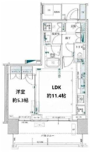 ベイズタワー＆ガーデン 6階 間取り図
