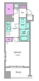 レジディア築地 705 間取り図