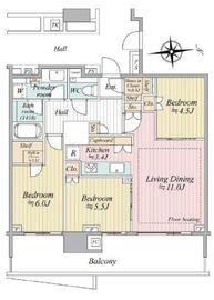 HARUMI FLAG SKYDUO PARK VILLAGE (晴海フラッグ スカイデュオ パークヴィレッジ) 33階 間取り図