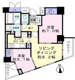 ブランズ本郷真砂 5階 間取り図