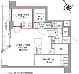 コンフォリア・リヴ平井MUTIO 103 間取り図