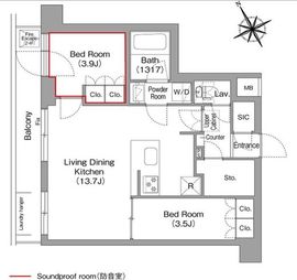 コンフォリア・リヴ平井MUTIO 403 間取り図