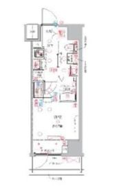 クレヴィスタ横浜関内 8階 間取り図