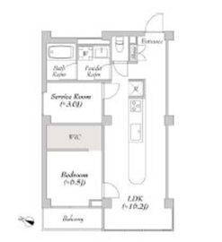 ルミーク早稲田 204 間取り図