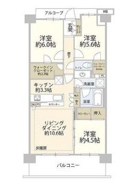 ザ・パークハウス国分寺四季の森 6階 間取り図