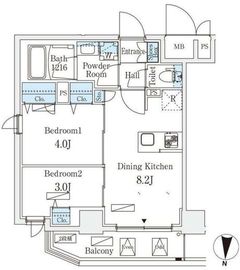 リテラス住吉 603 間取り図