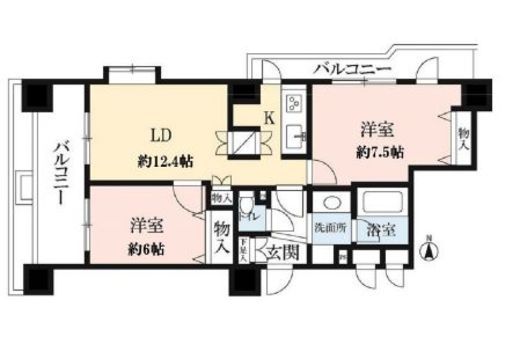 ドゥーエ練馬 406 間取り図