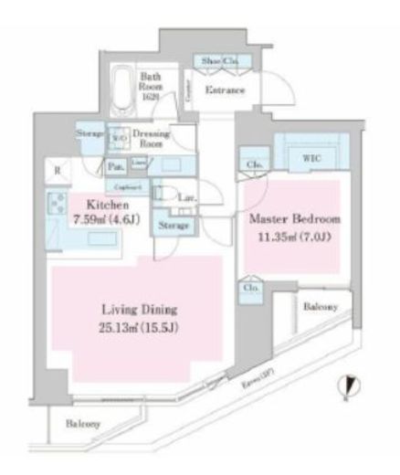 南麻布レジデンス 504 間取り図