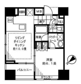 サンクタス神楽坂 5階 間取り図