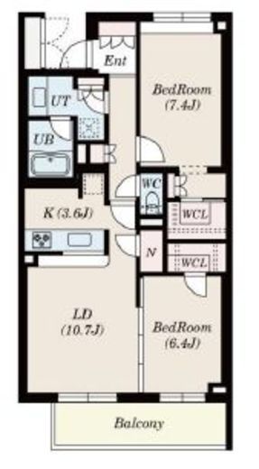 S-FORT横浜青葉台 2階 間取り図
