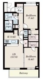S-FORT横浜青葉台 2階 間取り図