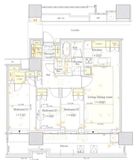 HARUMI FLAG SKYDUO SUN VILLAGE (晴海フラッグ スカイデュオ サンヴィレッジ) 43階 間取り図