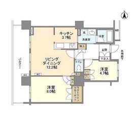 豊洲シエルタワー 26階 間取り図