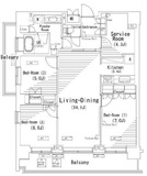 パークアクシス辰巳ステージ 410 間取り図