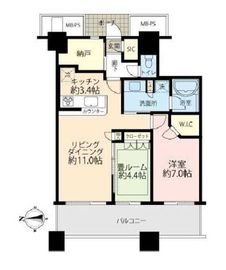 パークタワー横浜ステーションプレミア 19階 間取り図