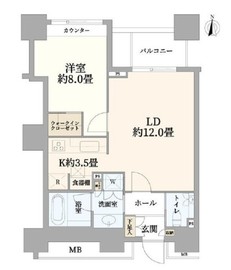 広尾ガーデンフォレスト 8階 間取り図